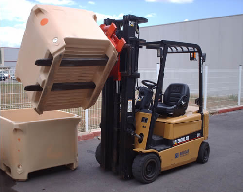 Volteador de palets tablero giratorio